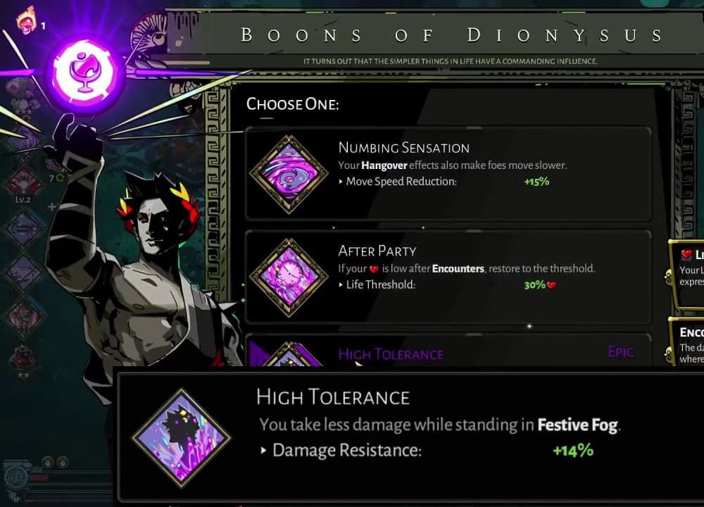 Dionysus Boons Guide